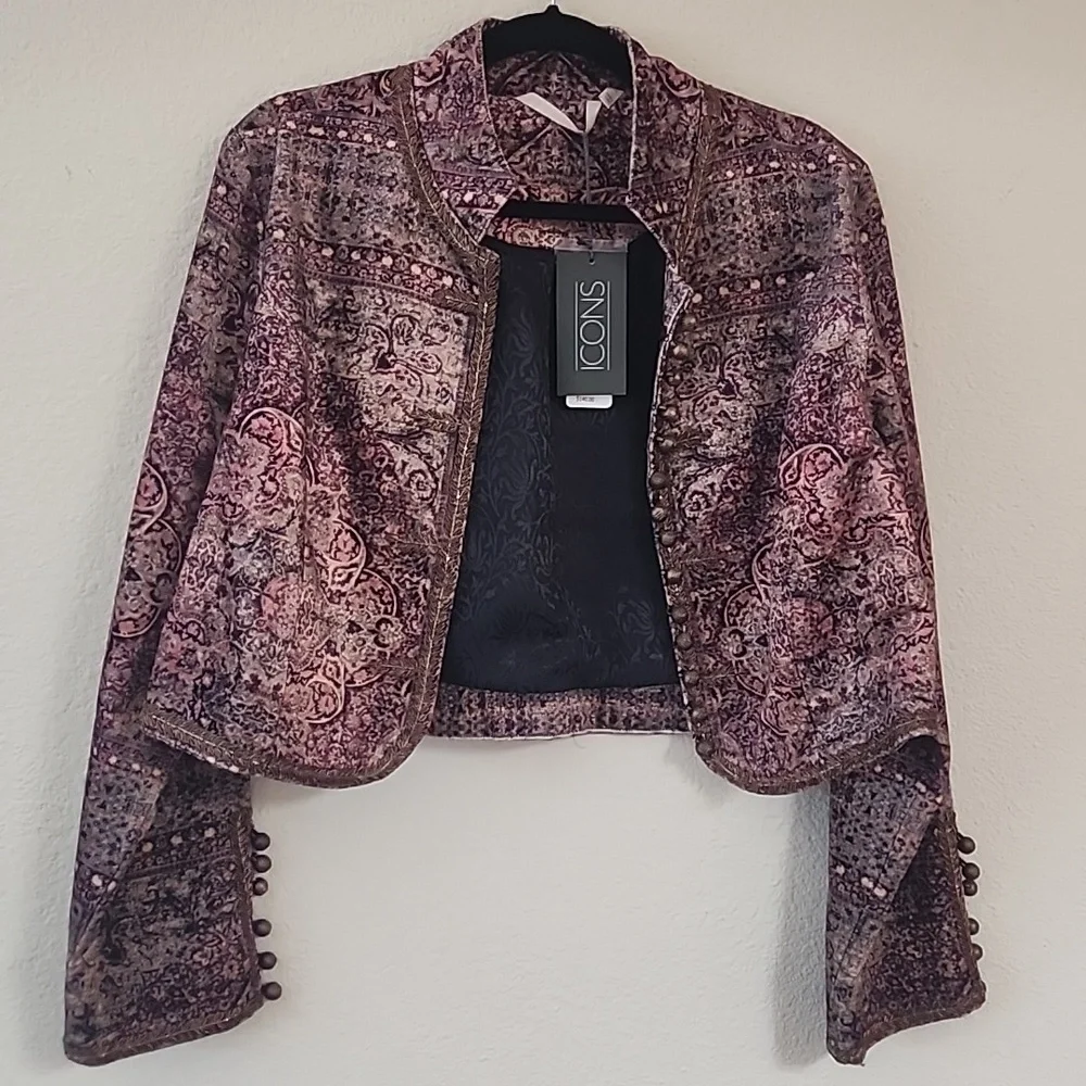 NWT Crop velvet jacket - Picture 1 of 4